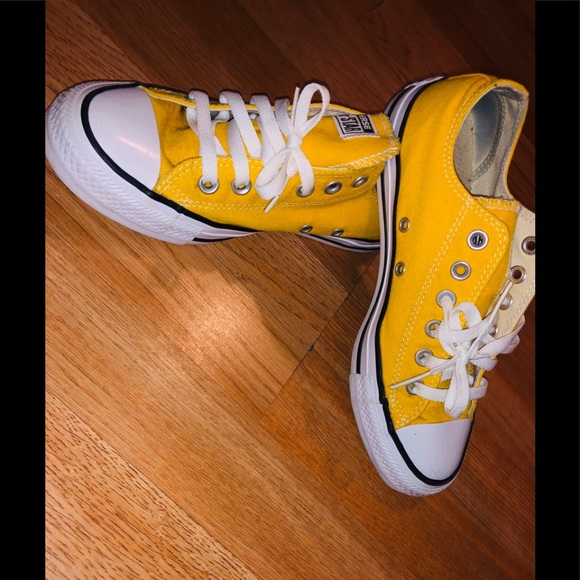 yellow chunky converse
